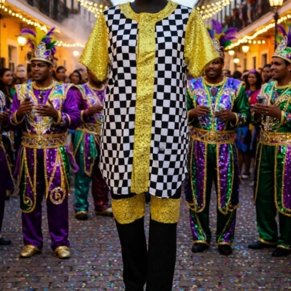 Weissman Dance Costume / Mardi Gras Party Costume Size MA - Picture 3 of 12